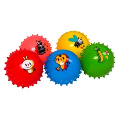 Мяч 9см ёж BT-PB-0223 животные 5шт.20г цена за 3шт.в сетке
