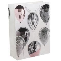 Пакет подарочный 41,5 х 30 см серебристый