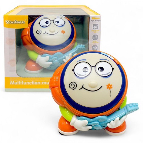 Интерактивная игрушка Youleen "Музыкальный барабан" яркое подсветка, поет песни, танцует, звуки барабана (аккумулятор)