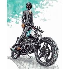 Картина по номерам Призрачный гонщик 40х50 см (VA-3375) с лаком и уровнем TM Strateg