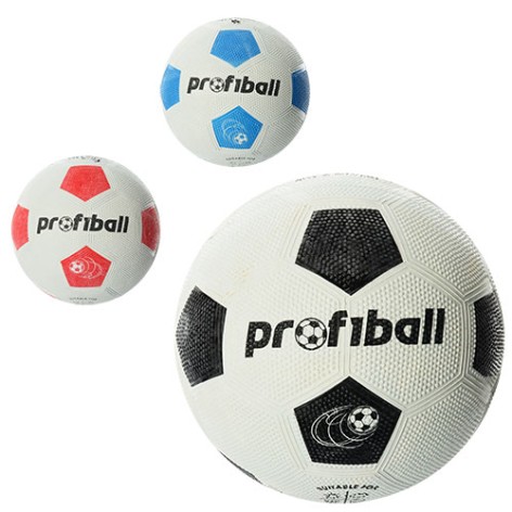 Мяч футбольный размер 4, резина Grain, Profiball, 3 кол, сетка, кул., 290 г /30/