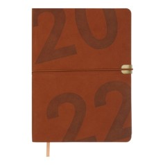Дневник датированный 2022 BEST, A5, светло-коричневый, искусственная кожа