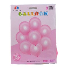 Кулі повітряні латексні 30см металік набір 8шт. (рожеві)