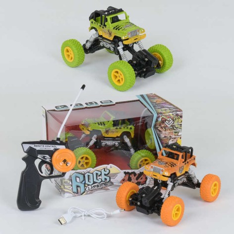Машинка игрушечная Джип на радиоуправлении 2 цвета, свет, полный привод, 3.7V