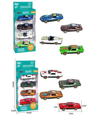 Набор машин 4шт в кор. 