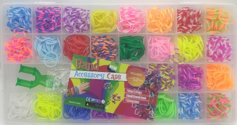 Н-р для плетен.-гумочки 1200шт.у кор.+інстр-ти,гачки 26,5*13,5*2,5см (1*108)