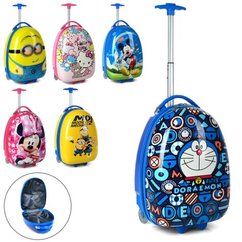 Дитяча валіза мікс видів 30x46x20 см з ручкою 2 положення, 2 колеса, застібка-блискавка, 1 внутрішня кишеня