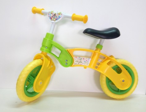 Велобег желто-зеленый, Star Bike, колеса 10
