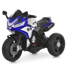 Мотоцикл M 6267EL-4 (1шт) 2мотора35W, 1акум12V4,5AH, USB, TF, BLUETOOTH, EVA, шкіра, світло, музика, синій