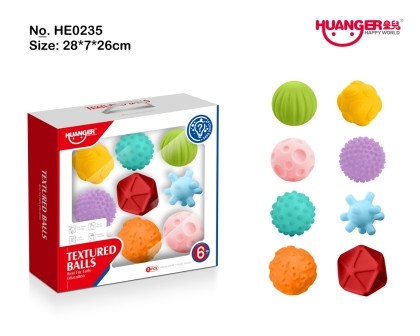 Набір іграшок текстурних HE0235 8 шт. у коробці 28*7*26