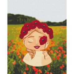 Картина за номерами: Маковий віночок ©Лілі Демачкович 40*50 BS53284