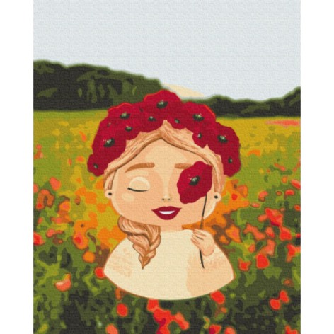 Картина за номерами: Маковий віночок ©Лілі Демачкович 40*50 BS53284