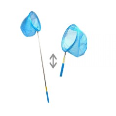 Складной, металлический сачок 85 см голубой