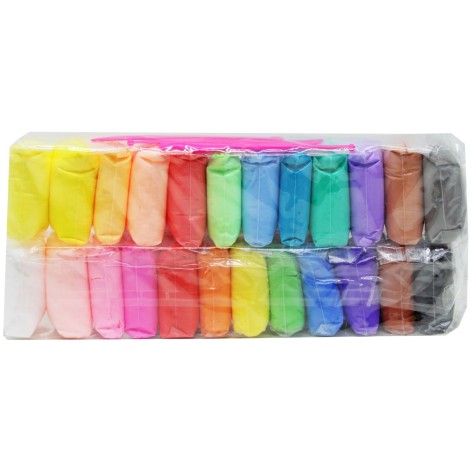 Повітряний пластилін з 24 кольорів