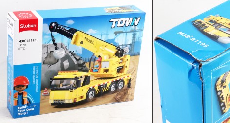 УЦЕНКА 30% Конструктор SLUBAN будівельна серія, машина, фігурка, 293дет, в кор-ці, 34-29-7см 