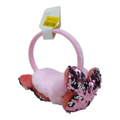 Хутряні навушники рожеві зая