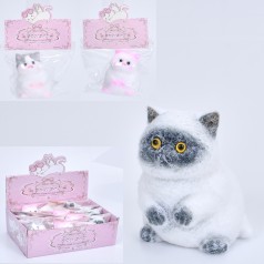 Iграшка кіт, 9,5см, антистрес, 3 види, у пакеті, (3 кольори) /3/36/12шт в кор. 28,5-20-9см