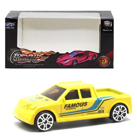 Машинка металлическая, мини, (жовта)