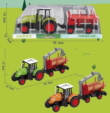 Трактор 2 види, інерція, знімний причіп, в слюді 