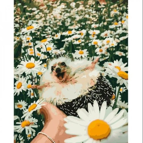 Набор для росписи по номерам Веселый ежик Strateg размером 40х50 см (GS1189)