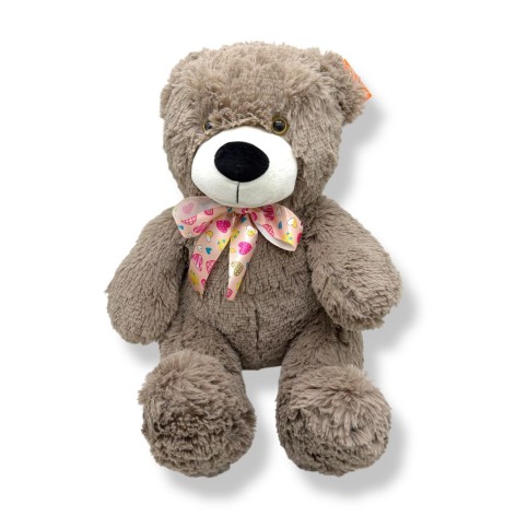 Мʼяка іграшка "Ведмедик Тедді" 60 см (СІРО-КОРИЧНЕВИЙ)