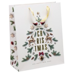 Пакет подарочный, новогодний 260 х 127 х 324 мм Вид 2