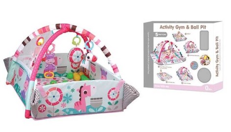 Килимок брязкальця, набір пластикових кульок, у кор. /8/