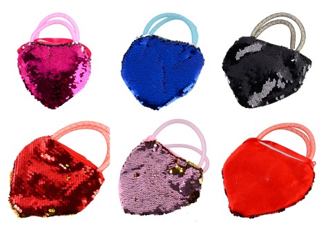 Сумка детская Сердце 6 видов, на змейке, размер 14*14 см, 12 шт. 40*30 см