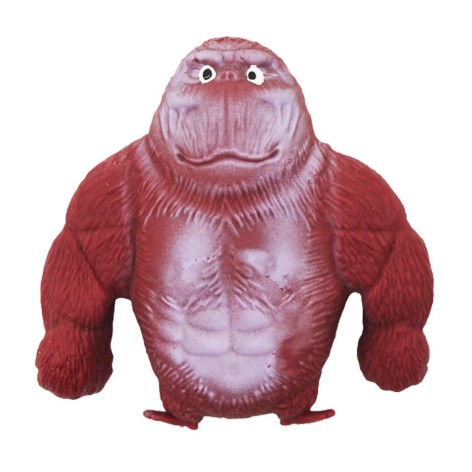 Антистресс тянучка горилла с песком 13*13 см КРАСНАЯ