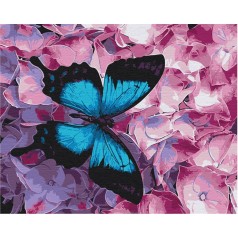 Картина по номерам: Бабочка на цветах