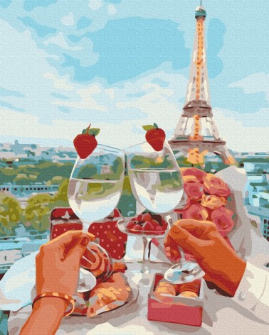 Картина за номерами: Ігристий Париж 40*50 BS1172