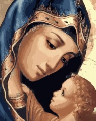 Набір для розпису по номерах Божа матір Strateg розміром 40х50 см (GS1228)