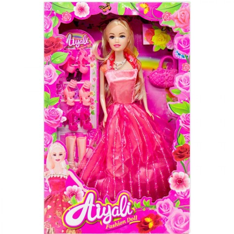 Кукла типу Барбі (коралова)