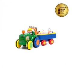 Игрушка на колесах - Трактор с трейлером (на колесах, свет, озвучка, украинский язык)