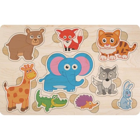 Деревʼяний пазл, кольоровий 