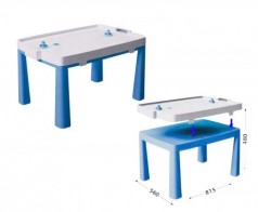 Пластиковий стіл з насадкою для аерохокею (синій)