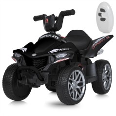 Квадроцикл M 5730ELR-2 (1шт) р/к, 2мотори25W, 1акум12V7AH, муз,світло, MP3, USB, EVA, TF, шкіра, чорний
