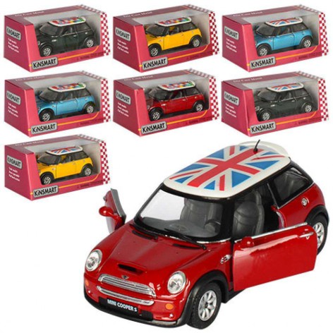 Машинка игрушечная металлическая, инерционная, 1:32, 12,5 см, открываются двери, резиновые колеса, 2 вида, в коробке, 16-7-8 см