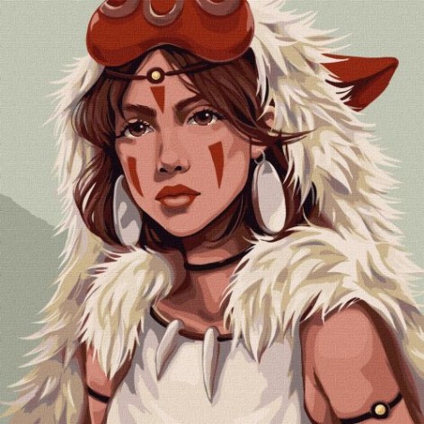 Картина по номерам "Принцесса Мононоке"???