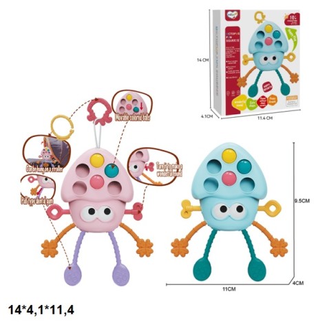 Брязкальце 368-25 Монтессорі розвиваючий восьминіг кор.14*4,1*11,4 