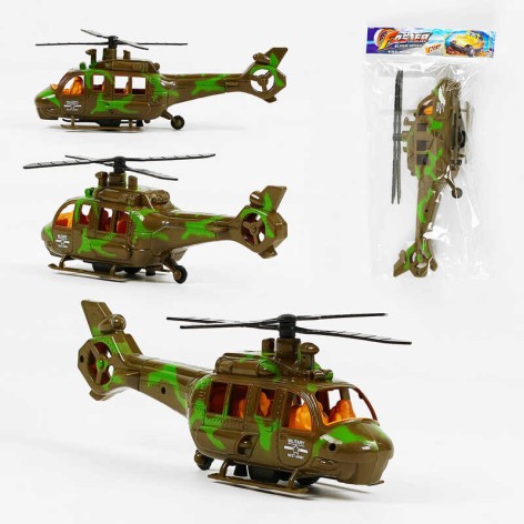 Вертолет военный, заводной механизм, в п/е 