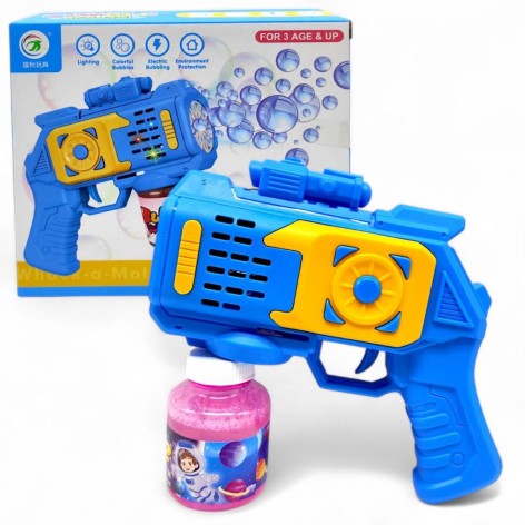 Пістолет з мильними бульбашками (синій)