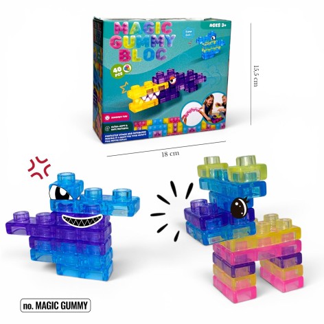 Конструктор силіконовий MAGIC GUMMY BLOC 40 деталей