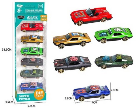 Набор машин 6шт в кор. 