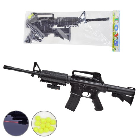 Автомат на батарейках, стреляющий пластиковыми шарами, лазерный прицел M43-1