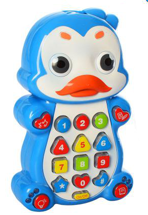 Телефон інтерактивний навчальний, з проектором, казки, цифри, вірші, українською, 4 види