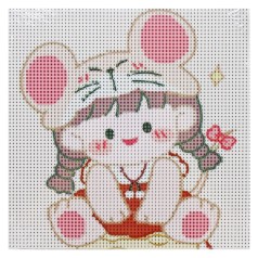 Алмазная мозаика Мышка, 20х20 см