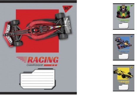 Зошит А5/36 в клітинку YES Racing championship, зошит для записів15шт. в уп.