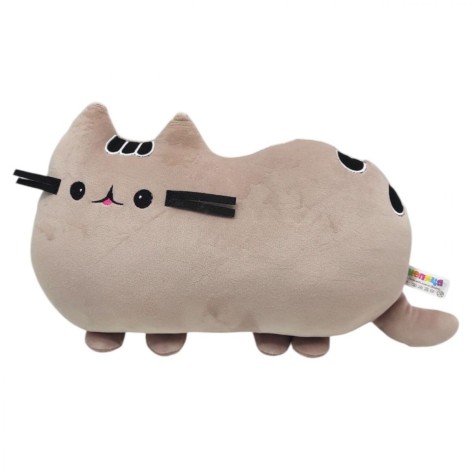 М'яка іграшка "Подушка кіт Пушин", 35 см, сірий