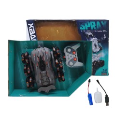 Машинка на радиоуправлении трюковая, серая